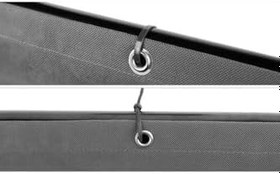 Resim Balkon Demiri Perdesi Korkuluk Perdesi Su Geçirmez Kumaş 80 X 580 Gri 80 x 400 