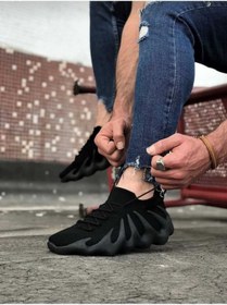 Resim Elisay Moda YÜRÜMEK BIZIMLE GÜZEL Siyah Sneaker Triko Spor Unisex Ayakkabı 1 Beden Büyük Tercih Etmelisiniz. 