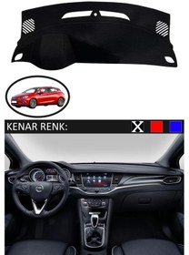 Resim Torpido Koruma Halısı Siyah Kenar Renk Siyah Opel Astra K 2016+ İle Uyumlu 