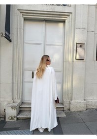 Resim Bonacosa Kadın Viskon 3 Lü Takım Kimono + Beli Lastikli Salaş Pantolon + Kısa Kol Tshirt 8 Renk Ekru 