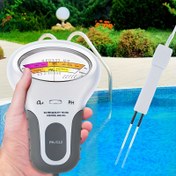 Resim 2-in-1 Klor ve PH Ölçer Yüzme Havuzu Test Cihazı, CL2 Seviye Ölçer Su Spa Kalite Analizi İzleme Cihazı, El Tipi Taşınabilir, Havuz Su Kalite Testi için 