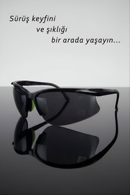 Resim GLASWEN Bisiklet Güneş Gözlüğü Uv Korumalı Silikon Burunlu Ayarlanabilir Sap Koruyucu Bisikletçi Gözlük Füme 