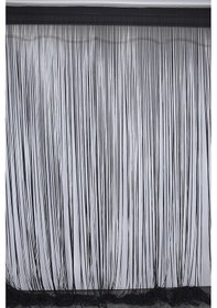 Resim Düz İp Perde 0.80 Mm Antrasit Renk 300 Cm En 280 Cm Boy Hazır Yassı Kalın Şerit İp Perde Antrasit 