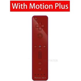 Resim Kırmızı Uzaktan Kablosuz Bluetooth Gamepad Dahili Motion Plus Uzaktan Kumanda Nintendo Wii Denetleyici Nunchuck İçin Uyumlu Silikon Kılıf İle Set 