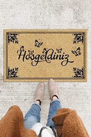 Resim Monnhein Hoşgeldiniz Kapı Önü Paspası Dekoratif Kapı Paspası Dış Mekân Paspas Ev İçi Paspası 45x70cm 
