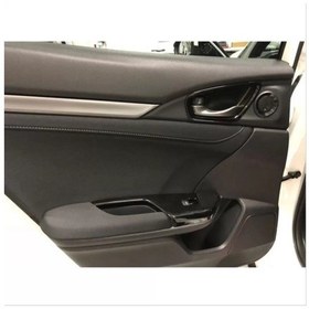 Resim Cıvıc Fc5 2016-2020 Içın Uyumlu Kapı Kolçak Kaplama Pıano Black 