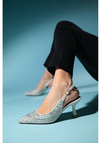 Resim Luvishoes Juan Bej Saten Kadın Abiye Ayakkabı 