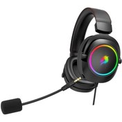 Resim GameBooster H44 RGB USB7.1 Siyah Profesyonel Oyuncu Kulaklığı 