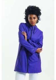 Resim T Rain Pu Raincoat S Beden Mor Kadın Yağmurluk Mor 