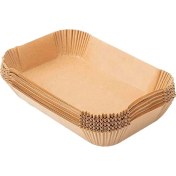 Resim 100PCS Hava Fritöz Astarları Dikdörtgen, Ninja Için Hava Fritöz Astarları DZ201 DZ401, Ninja Foodi Ikili Için Hava Fritöz Fırın Kağıdı (Yurt Dışından) 