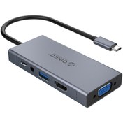 Resim ORICO Type-C to USB 3.0 HDMI VGA AUX PD Çoklayıcı Dönüştürücü HUB 