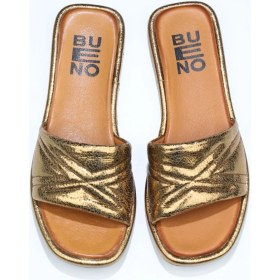 Resim Bueno Shoes Bronz Parlak Deri Kadın Düz Terlik 01WU4100 01WU4100 