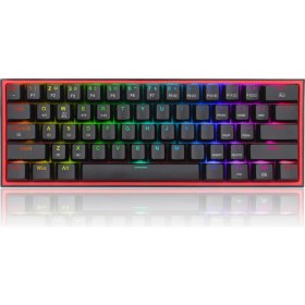 Resim Redragon K616 Fizz Pro% 60 3 Modlu Kablolu, 2.4ghz Kablosuz, Bluetooth Mekanik Oyun Klavyesi, 61 Tuş 
