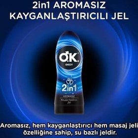 Resim Okey 2 in 1 Aromasız Kayganlaştırıcı Jel 200 ml 