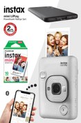 Resim Fujifilm Instax Mini Liplay Hybrid Stone White Fotoğraf Makinesi 