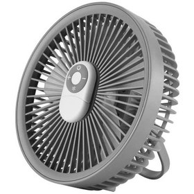 Resim Led Fenerli Kamp Fanı, 4000mah Dış Mekan Küçük Çadır Fanı, Gri 8154 Gri 