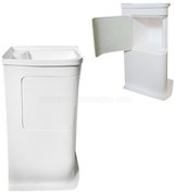 Resim Karavan Banyo Lavabo Ve Dolap Set - Beyaz-573 
