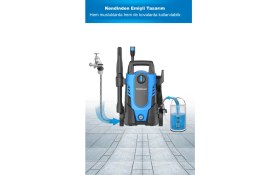 Resim Yüksek Basınçlı Yıkama Makinesi 105 Bar Araç Yıkama Oto Yıkama 1400W 