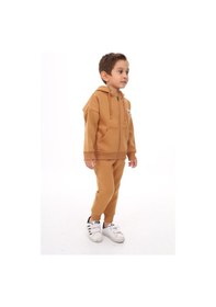 Resim Toontoy Kids Toontoy Erkek Çocuk Nakışlı Eşofman Takım Kahverengi 