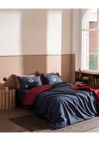 Resim Madame Coco Ruben King Size %100 Pamuk Ranforce Baskılı Nevresim Takımı - Lacivert 8684427295496 Çok Renkli 