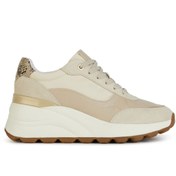 Resim Geox Kadın Bej Spherica Ec11 Kalın Tabanlı Bağcıklı Deri Sneaker D45waa05422c5322 