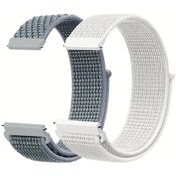 Resim Gateesat 2 Adet 20mm 22mm Nylon Spor Kolluk Saat Kayışı, Multicolor 6 Hızlı Çıkarılabilir 