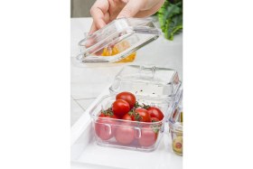 Resim FRY Akrilik Beyaz 6’lı Kapaklı Kahvaltılık Kahvaltı Seti & Saklama Kabı (Cam Değildir) 