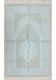 Resim Açık Turkuaz Krem Desenli Çeyizlik Hediyelik Saçaklı 66cmx114cm 