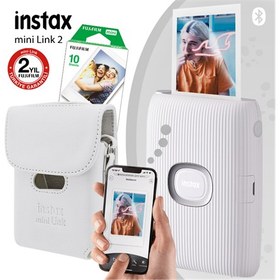 Resim Instax Mini Link 2 Akıllı Telefon Yazıcısı-Çanta-10'lu Film Seti Pembe 