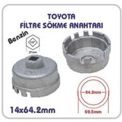 Resim Hırdavat Garajı Toyota Yağ Filtre Sökme Anahtarı Benzinli 64.2 Mm 14 Köşe 
