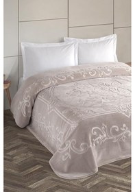 Resim Taç Kristal Emboss Çift Kişilik Battaniye Cappucino Cappuccino 