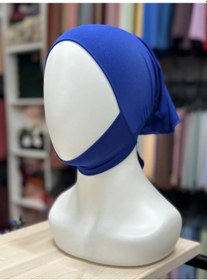Resim Chalmushki Bej İpli Tavla Çıkarılabilir Bağcıklı Hazır Hijab 234340607 Mavi 