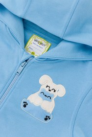 Resim Ses Çıkaran Bebek Mavisi Fermuarlı Kapüşonlu Sweatshirt - Bebek Mavisi / 4-5 yaş 