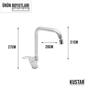 Resim Kustar Lexus Aç Kapa Mutfak Eviye Bataryası Krom 