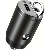 Resim Honeybeeshop 1 Adet Siyah Araba Sarj Cihazi 60w Type-c Hizli Sarj Ultra-mini Metal Hizli Sarj Adaptoru Pd3.0 Cift Portlu 