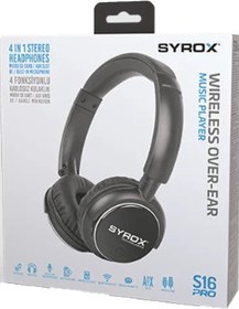 Resim Syrox S16 Pro Kulak Üstü Hafıza Kartlı Bluetooth Kablosuz Kulaklık 