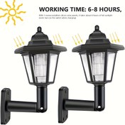 Resim 1/2 Paket Güneş Enerjili Dış Mekan Küçük Altıgen Saray Lambası, Dış Mekan Peyzaj Bahçe Dekoratif Işık, Güneş Duvar Lambaları, Retro Lamba, Yüksek Kaliteli Enerji Tasarrufu, Çim, Bahçe, Yol ve Giriş Yolu Süslemesi İçin Uygun 