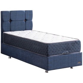Resim Marta Çift Kişilik Baza Başlık Deluxe Yatak Seti - Lacivert 140 x 190 