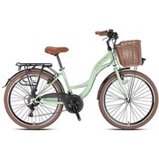 Resim Geroni Sırıo - 24 City Bike - 21 Vites - V.b. - Mint Yeşili-kahverengi - Shimano 