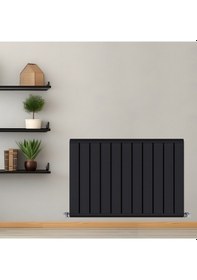 Resim 500x552mm Armoni Yatay Alüminyum Radyatör Silk Patern Black Pütürlü Siyah 