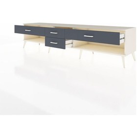 Resim Hyperion Tv Ünitesi 4 Çekmeceli 220x44x51 Aytaşı-antrasit Antrasıt/antrasıt - Aytası 