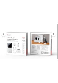 Resim Yesido Cg10 10.000mah Dijital Powerbank 16gb Flash Bellek Airpods Uyumlu Kulaklık 12w Şarj Aleti Kablo 5in1 Set 1 