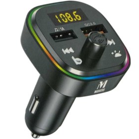 Resim Marvers Araç Fm Transmitter Bluetooth 5.0 Usb Müzik Oto Aksesuar- Araç Içi Çakmaklık Şarj Type-c Uyumlu 