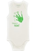 Resim POPİQUE Organics Future Is Now Kolsuz Beyaz - Yeşil Organik Body 