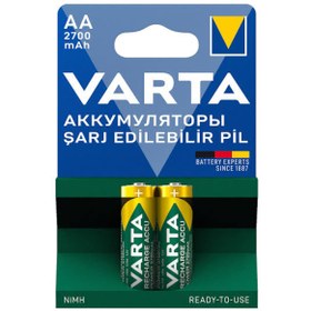 Resim Varta 5706 2700 mAh AA Ni-MH Şarj Edilebilir Kalem Pil 2'li 