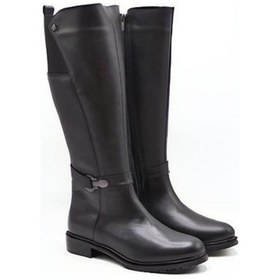 Resim Venüs 20741k Düz Topuk Fermuarlı Klasik Deri Kadın Çizme Siyah 