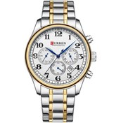 Resim Rogfer Curren Takvim Çelik Kayış Erkekler İş Kuvars İzle Altın Beyaz Çok Renkli Çok Renkli 