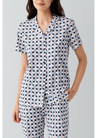 Resim Arnetta Kadın Mavi Gömlek Pijama Takım Mavi 