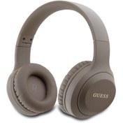 Resim Guess Kulak Üstü Bluetooth Kulaklık Guess Lisanslı Katlanabilir Metal Klasik Logolu Kahverengi 