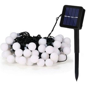 Resim MİGHTY GÜNEŞ ENERJİLİ 7 METRE 50 LED SARI YILBAŞI ÇAM AĞACI BAHÇE 